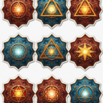 Yoga Symbols - Sticker Sheet v8